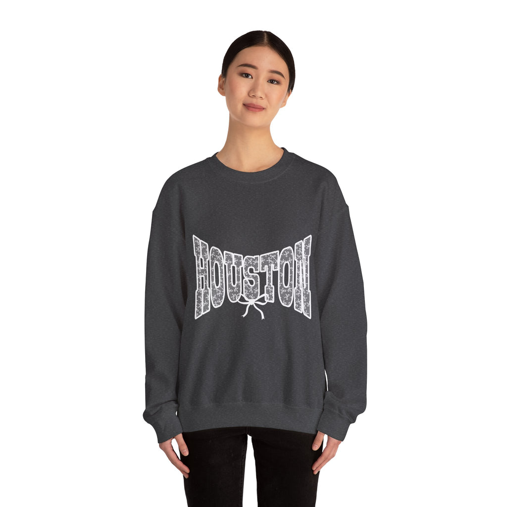 Houston Retro Crewneck Sweatshirt — Vintage Cityscape Graphic