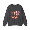 Texas Born and Raised Crewneck Sweatshirt — Pink Bow Cowboy Boots