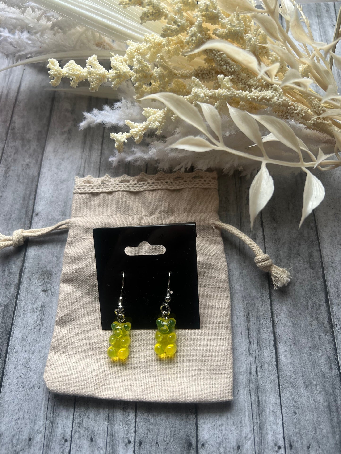 Gummy Bear Dangle Earrings | 925 Sterling Silver Earrings | Gifts for Her | Creative, Quirky Earrings | Unique, Funny Earrings Dangle