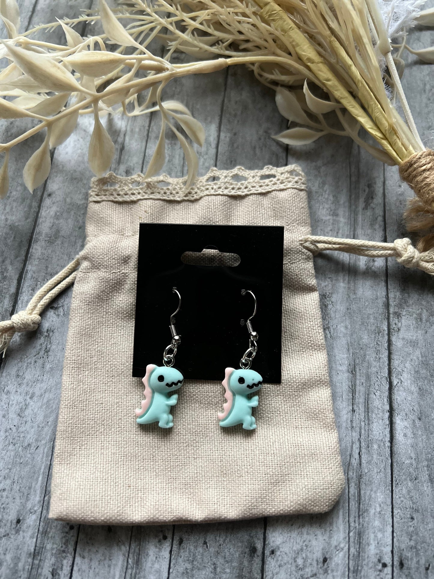 Dinosaur Earrings, 925 Sterling Silver Plated Earrings, Gifts for Her, Creative Earrings, Quirky Earrings, Unique Earrings, Funny Earrings