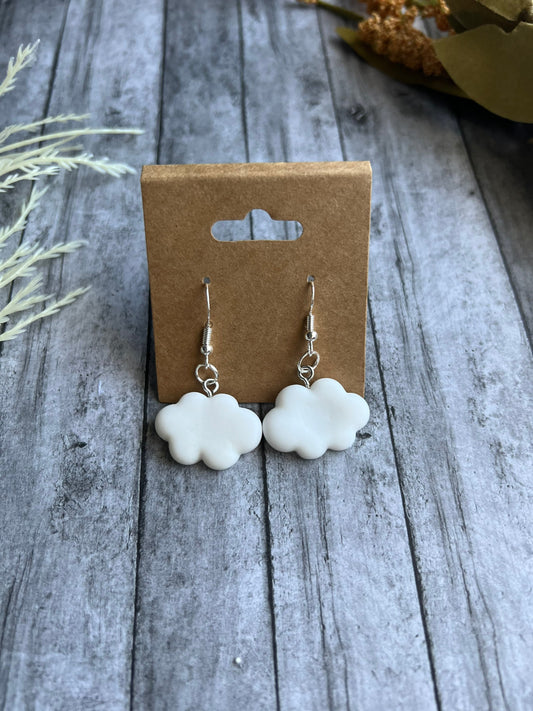 Cloud Dangle Earrings, 925 Sterling Silver Plated Earrings, Hypoallergenic Earrings, Cute Earrings, Cloud Earrings, Gifts for Her