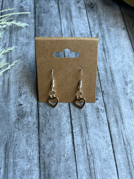 Heart Earrings | Dangle Heart Earrings | 925 Sterling Silver Hypoallergenic Heart Earrings | Valentine’s Day Earrings | 925 Sterling Silver