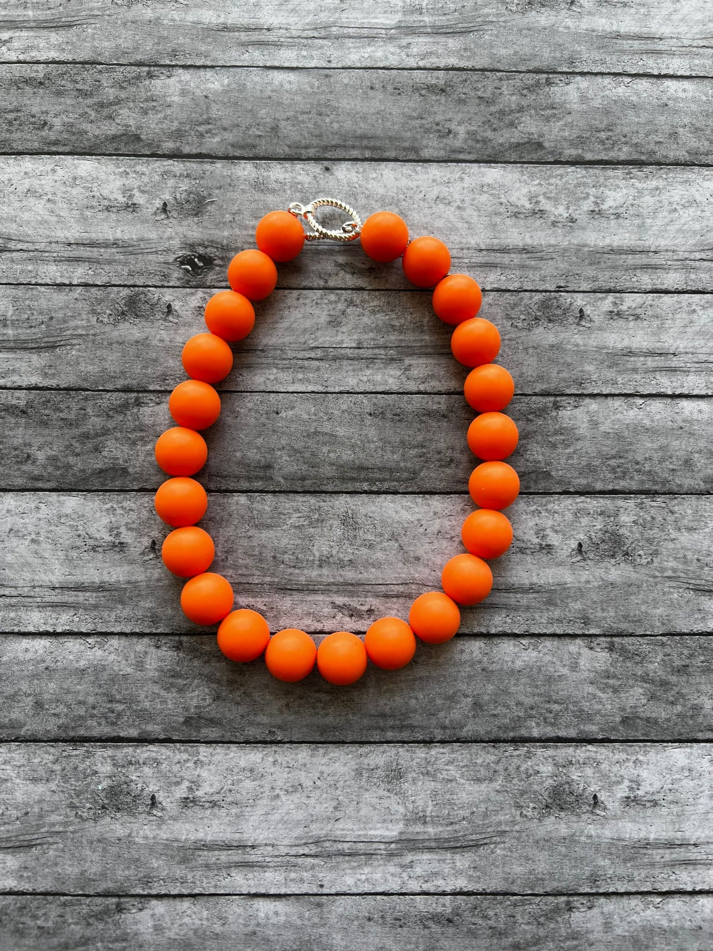 Orange Pet Necklace with Toggle Clasp, Jewelry for Dogs, Jewelry for Cats, Durable Pet Necklace, Pet Accessories, Pet Gifts