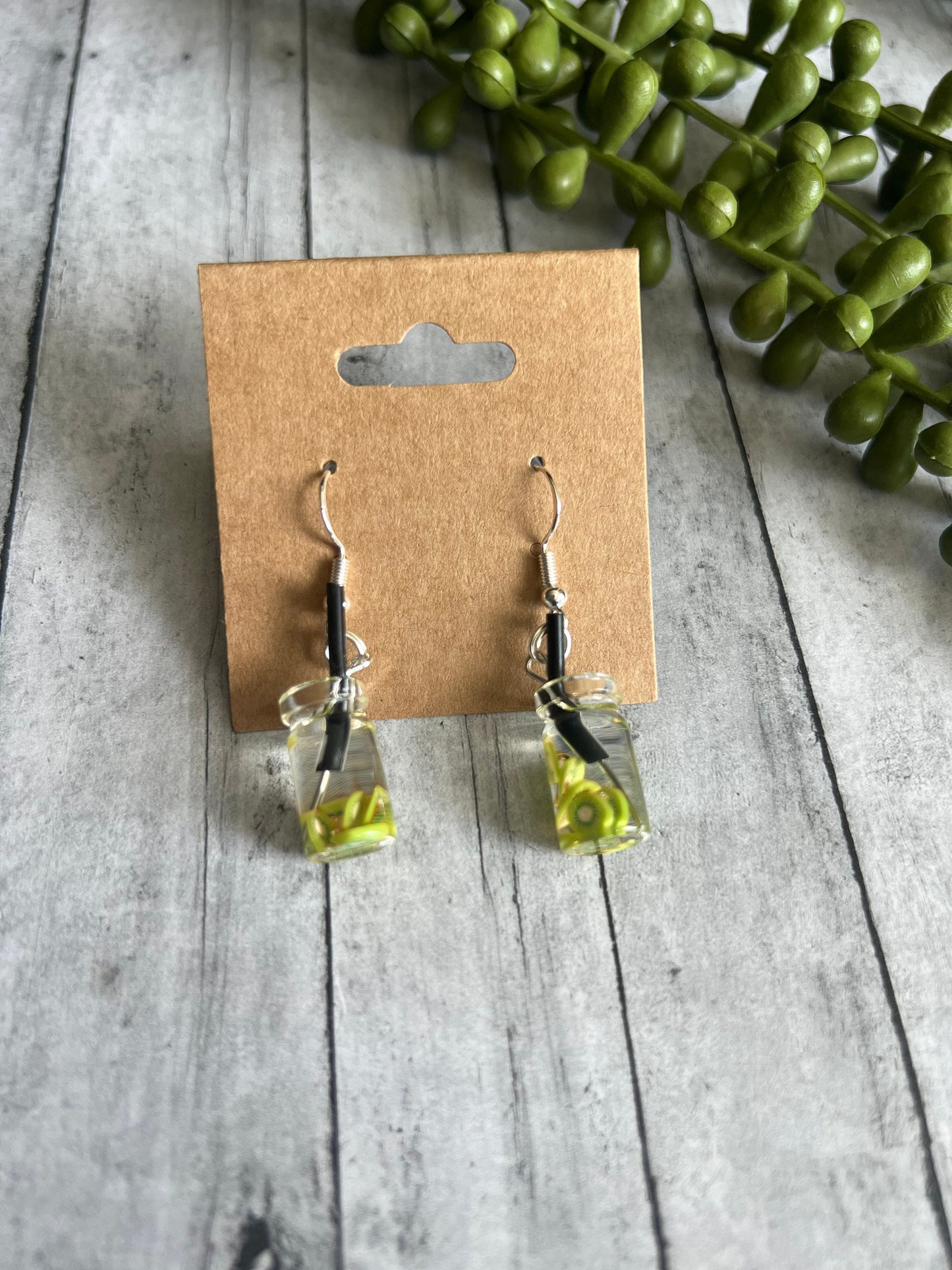 Fruit Drink Earrings | Cute, Fun Earrings | Dangle Earrings | 925 Sterling Silver Hypoallergenic Earrings | Gifts for Her