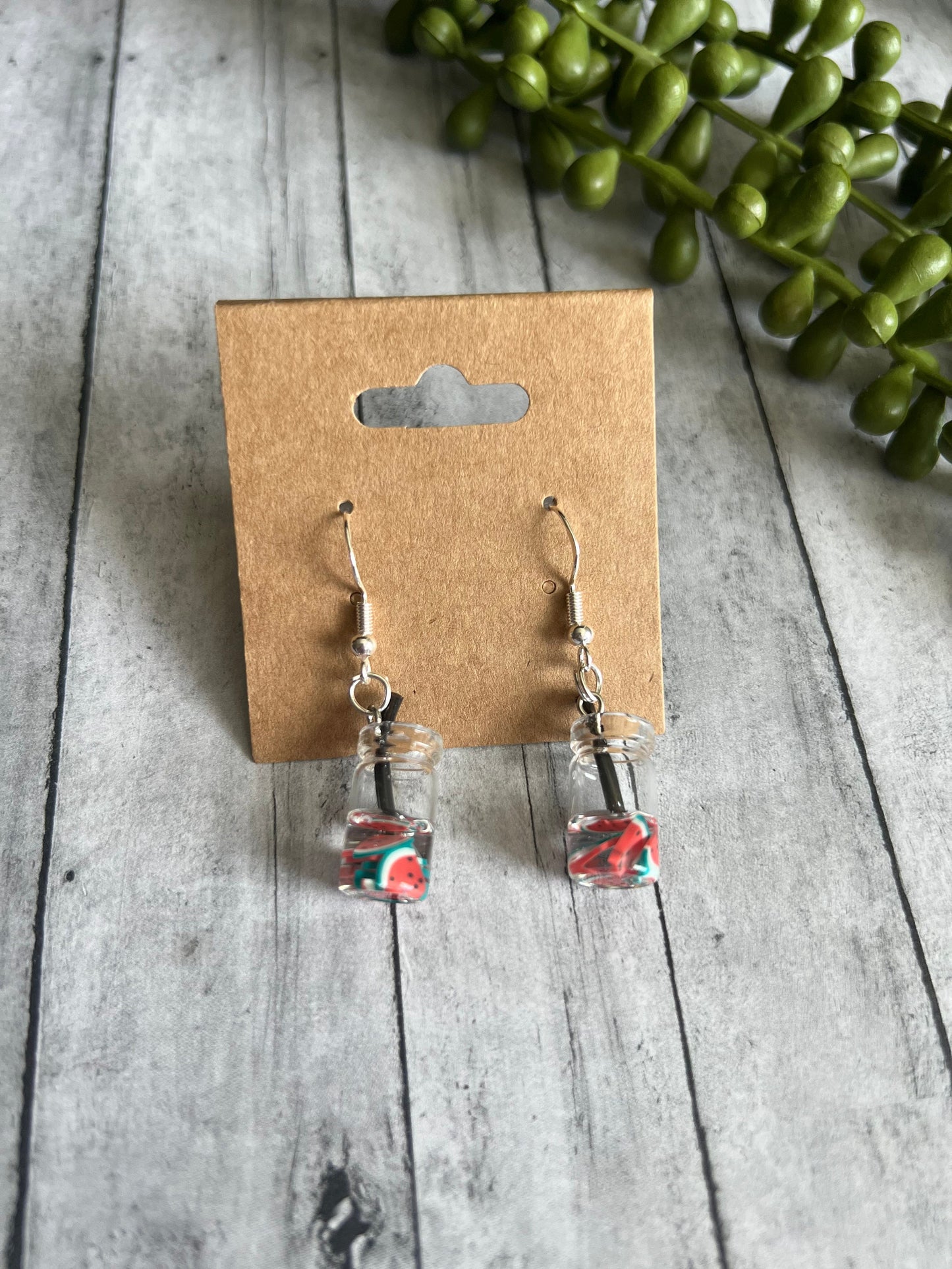 Fruit Drink Earrings | Cute, Fun Earrings | Dangle Earrings | 925 Sterling Silver Hypoallergenic Earrings | Gifts for Her