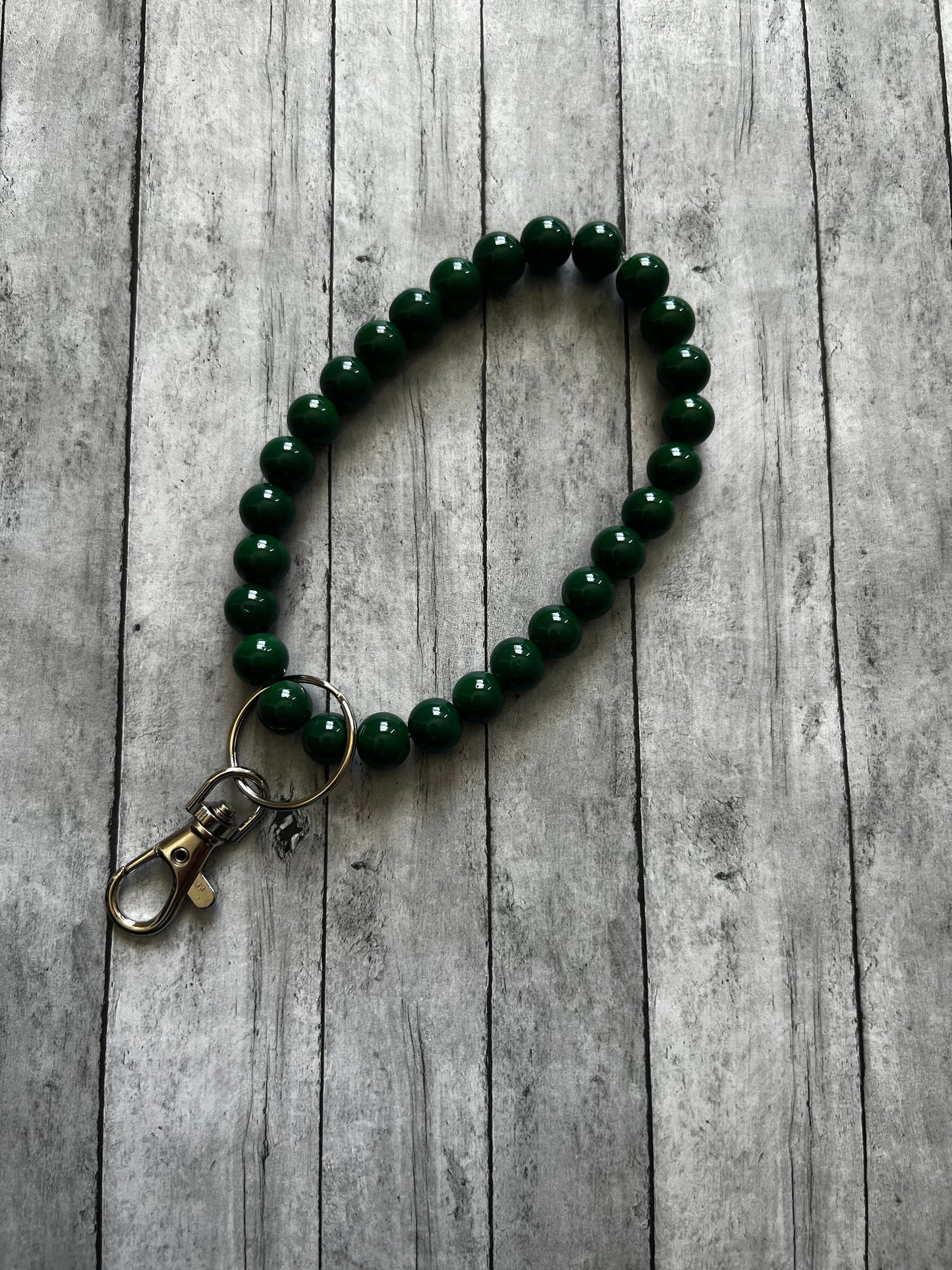 Jade Green Beaded Wristlet, Acrylic Beaded Keychain, Keychain for Keys, Bag Keychain, Trendy Accessories, Bag Accessories, Gifts for Her