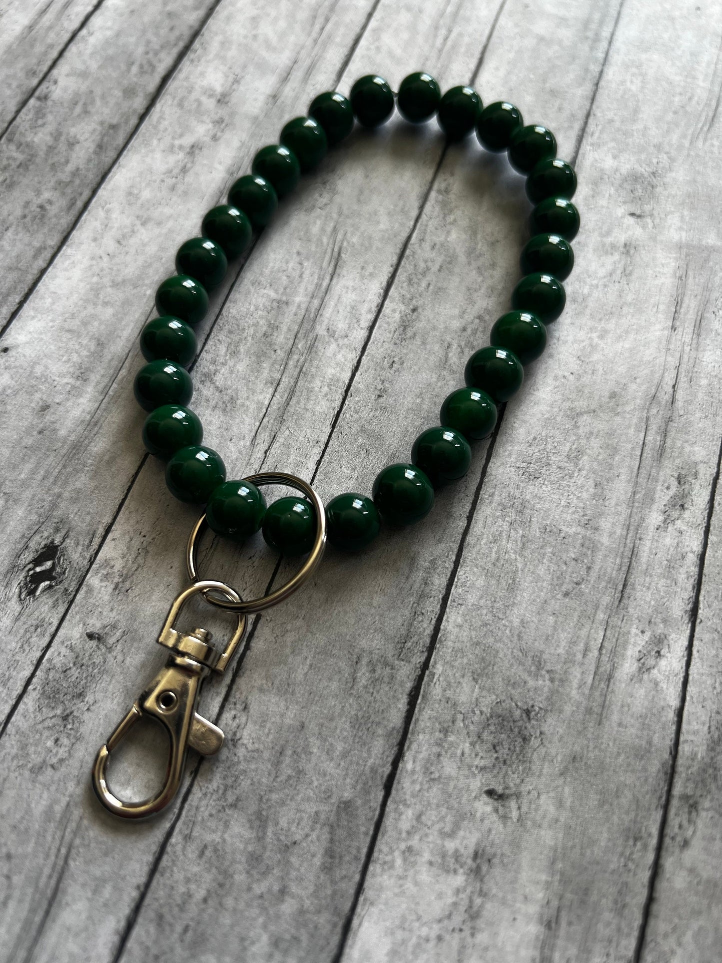 Jade Green Beaded Wristlet, Acrylic Beaded Keychain, Keychain for Keys, Bag Keychain, Trendy Accessories, Bag Accessories, Gifts for Her