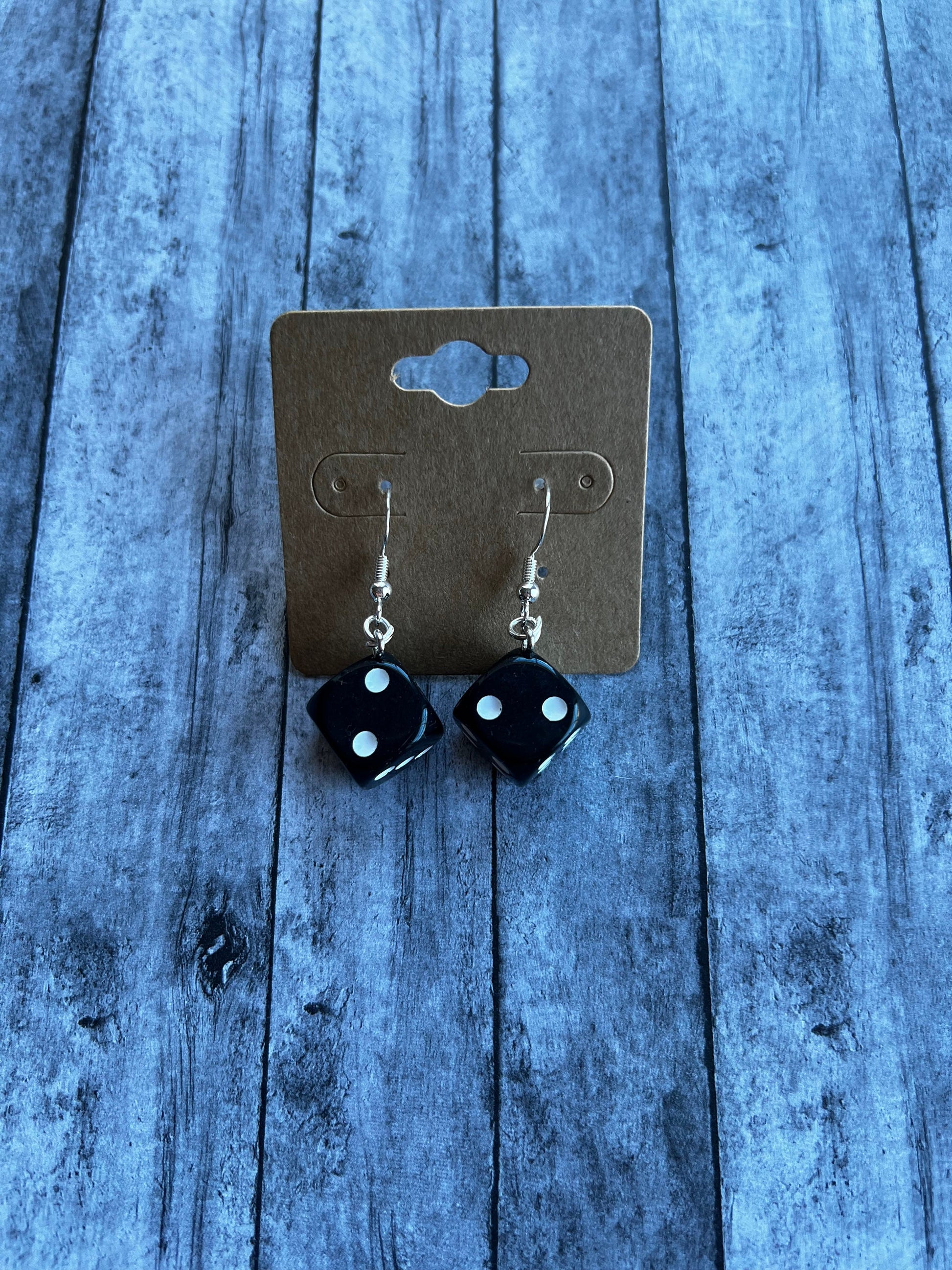 Dice Earrings, Retro Earrings, Hypoallergenic Earrings, 925 Sterling Silver Plated Earrings Cute Earrings, Fun Earrings, Gifts for Her