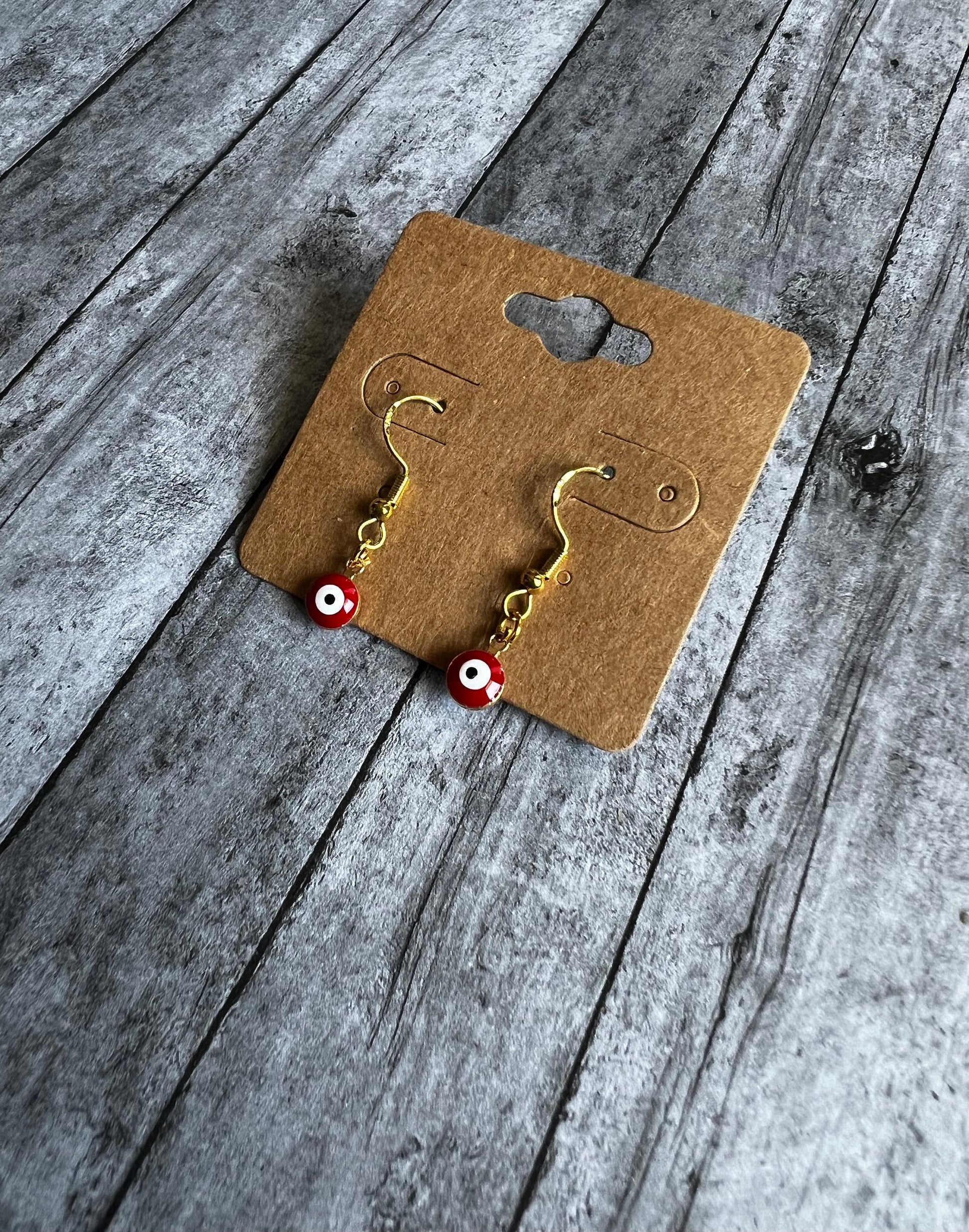 Evil eye Earrings, Spiritual Earrings, Small Dangle Earrings, 925 Gold Plated Earrings, Hypoallergenic Earrings, Gifts for Her