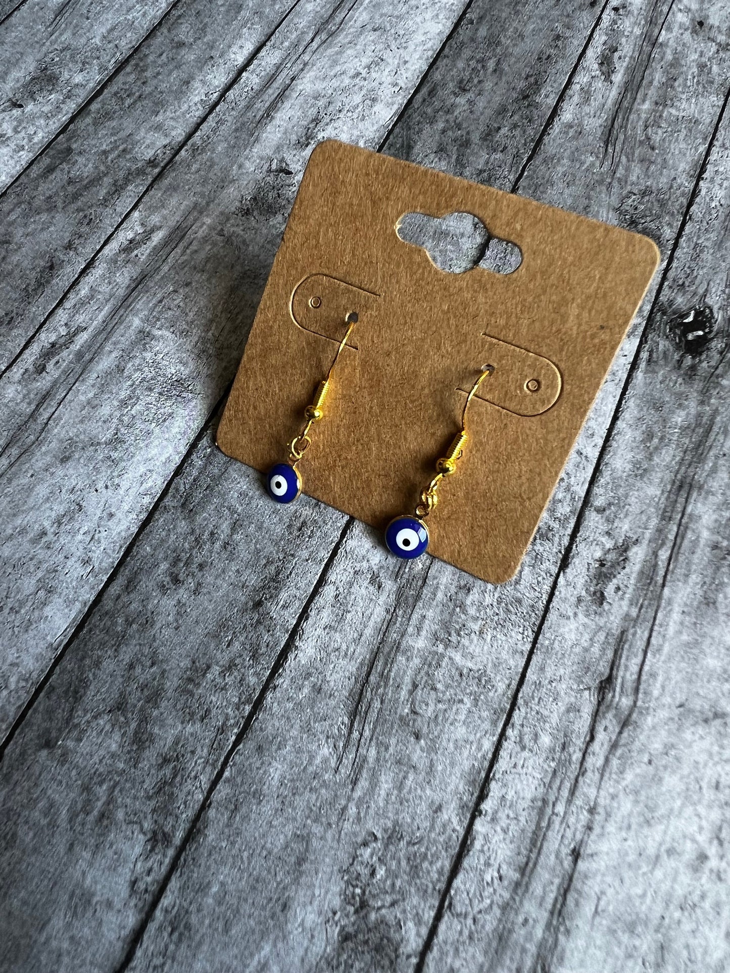 Evil eye Earrings, Spiritual Earrings, Small Dangle Earrings, 925 Gold Plated Earrings, Hypoallergenic Earrings, Gifts for Her