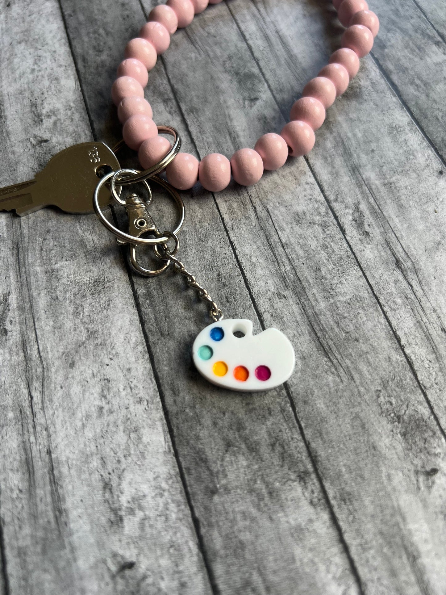 Painters Palette Resin Keychain, Keychain for Art Teacher, Backpack Keychain, Wristlet Keychain, Accent Keychain, Gifts for Her