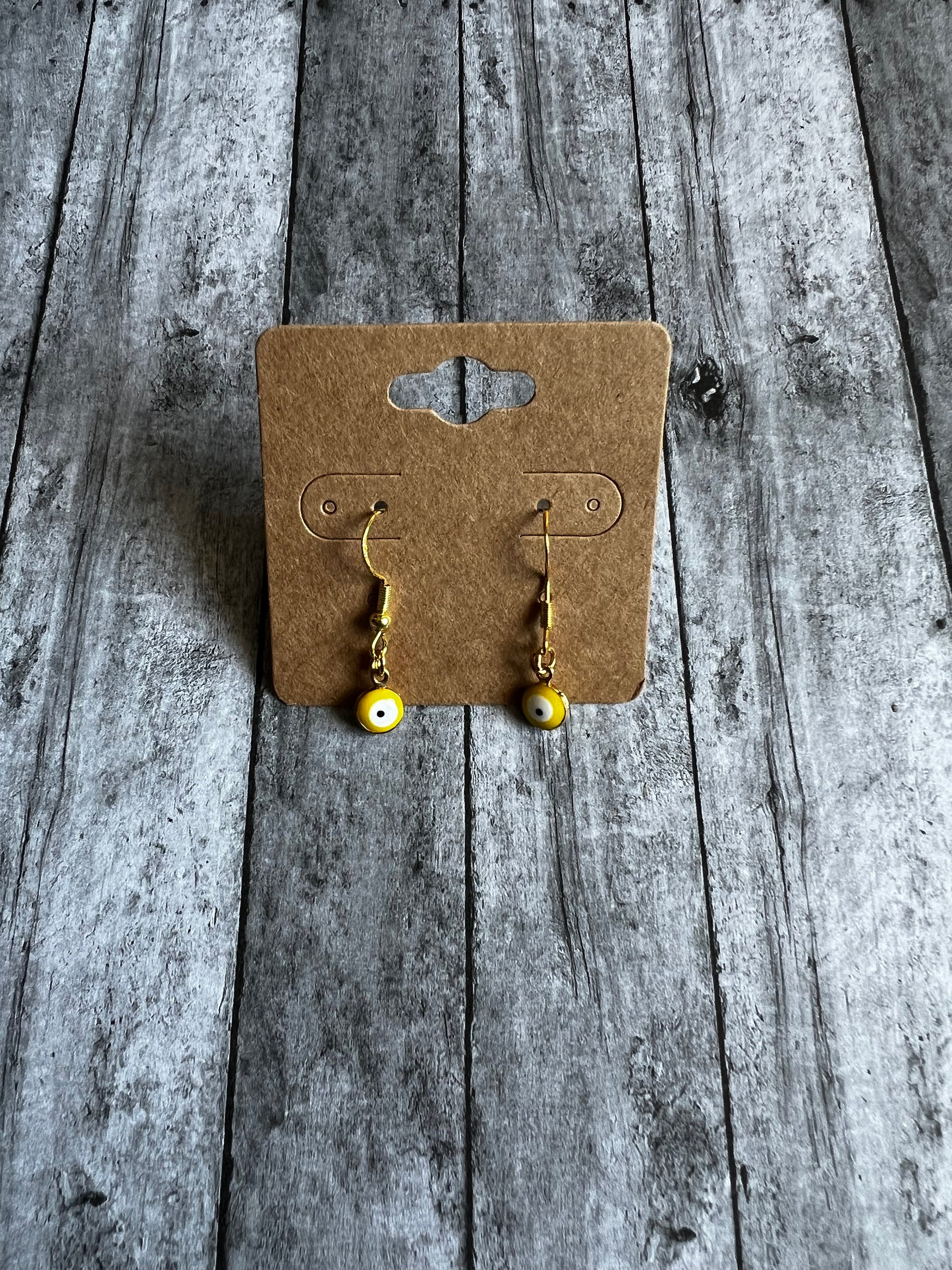 Evil eye Earrings, Spiritual Earrings, Small Dangle Earrings, 925 Gold Plated Earrings, Hypoallergenic Earrings, Gifts for Her