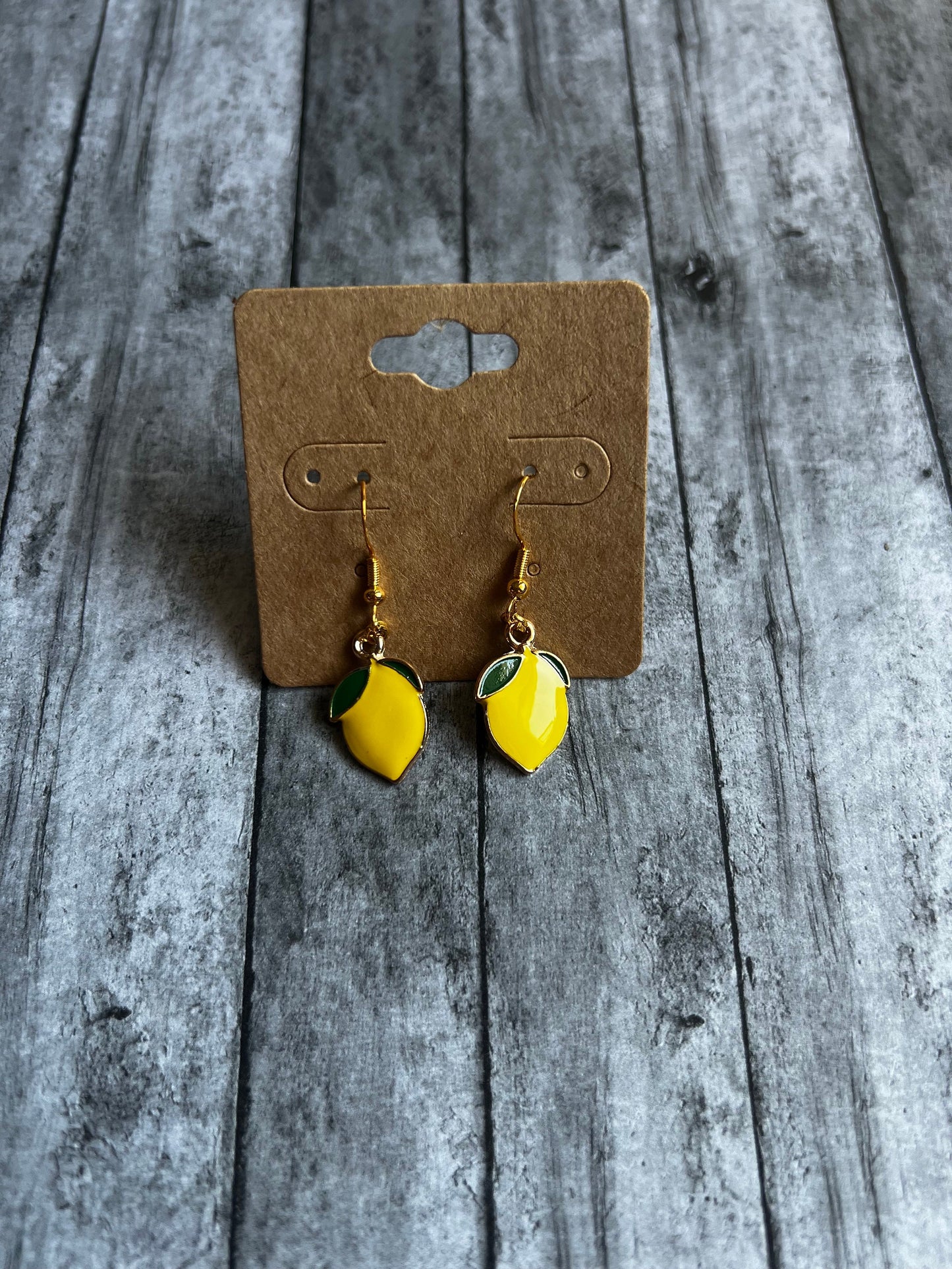 Lemon Dangle Earrings | Hypoallergenic Earrings | Sterling Silver Earrings | Fruit Earrings | Cute, Fun Earrings | 925 Sterling Silver