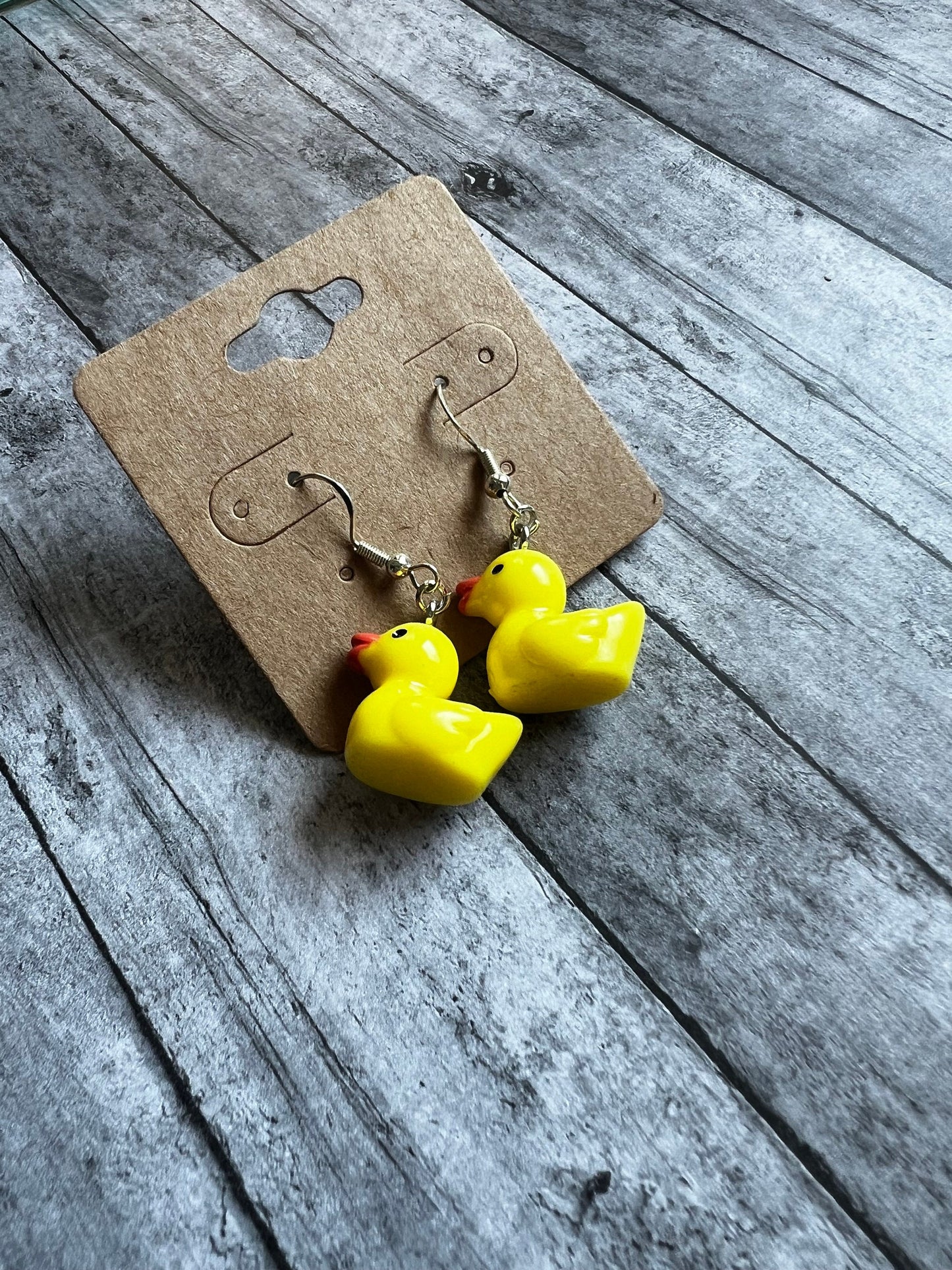 Duck Earrings, Quirky Earrings, Creative Earrings, Dangly Jewelry, Silver Jewelry, Gifts for Her, Duck Jewelry