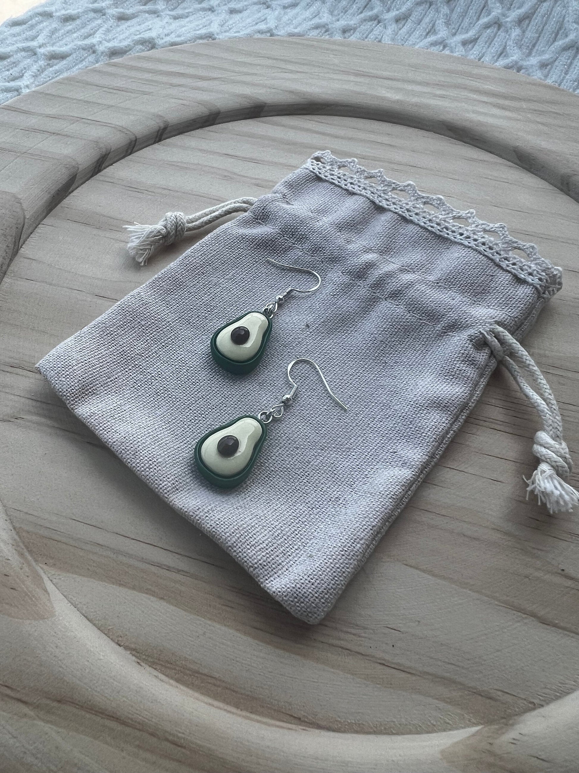 Cute Avocado Earrings, Jewelry, Cute Earrings, Dangle Earrings, Hypoallergenic Earrings, Gifts for Her, Birthday Gift