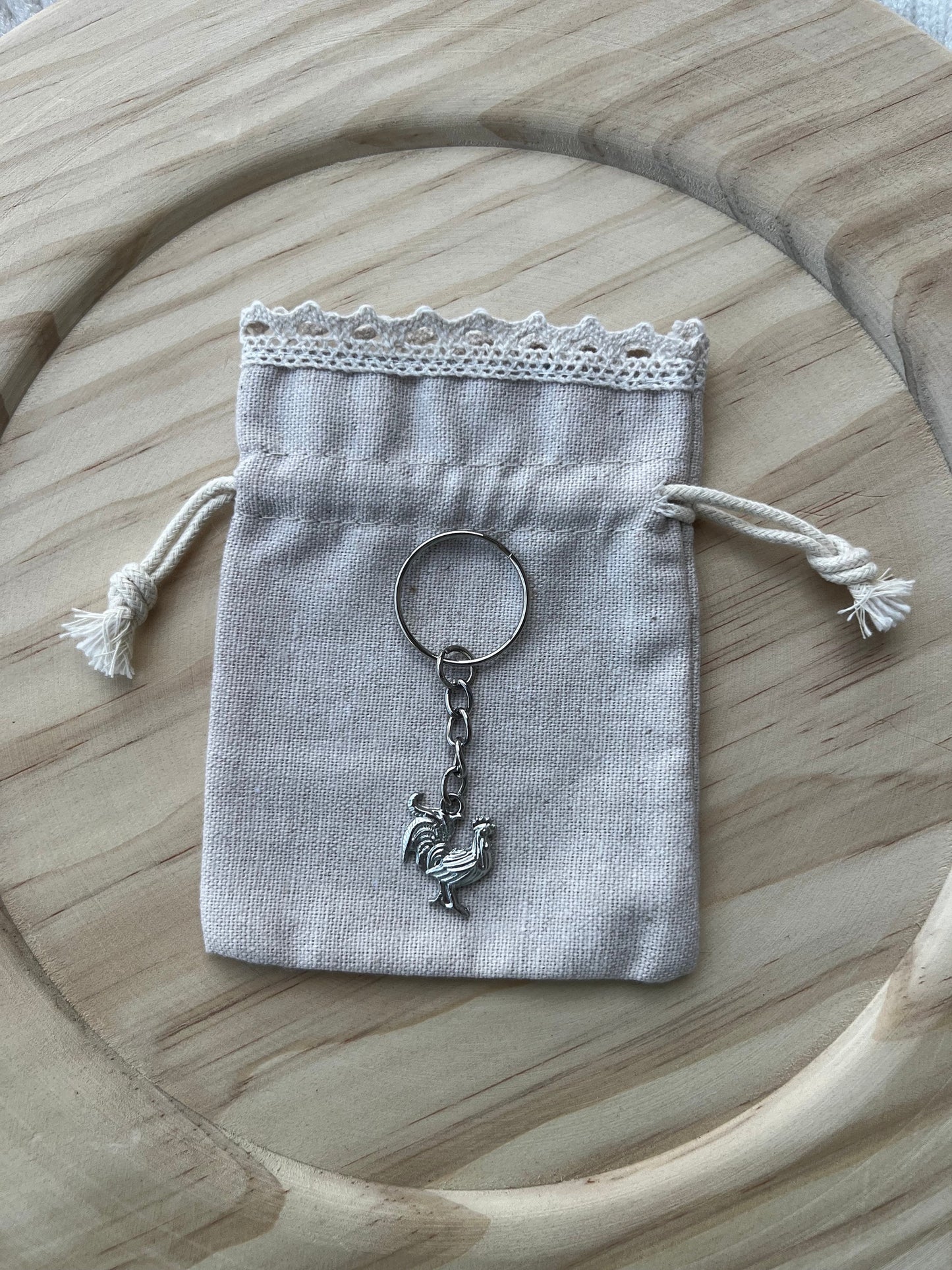 Silver Rooster Keychain, Trendy Keychain, Silver Keychain, Fall Keychain, Fall Accessories, Gifts for Her, Backpack Keychain, Bag Keychain