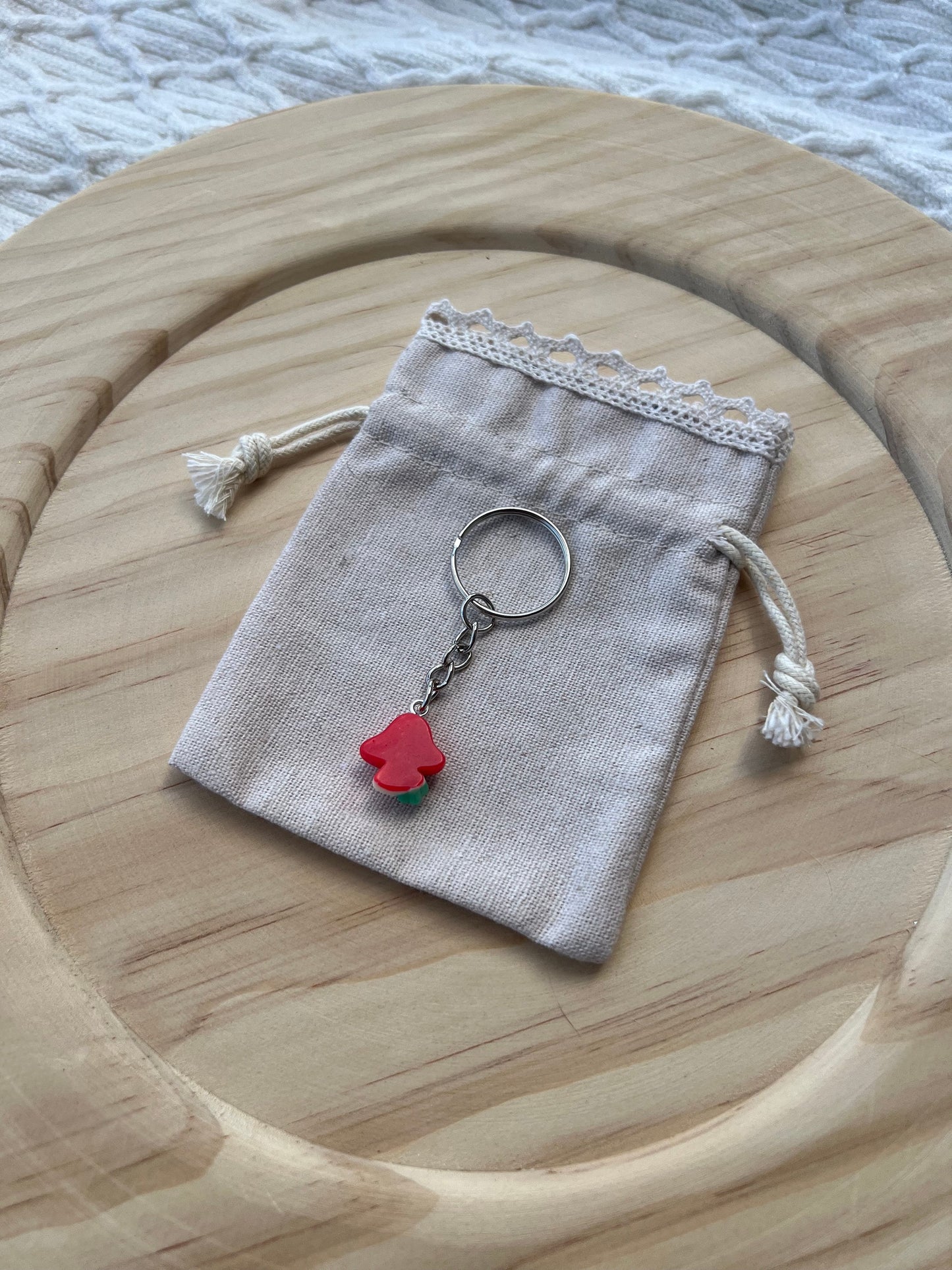 Red Mushroom Keychain, Silver Keychains, Fun Keychains, Trendy Keychains, Bag Accessories, Mushroom Accessories, Gifts for Her