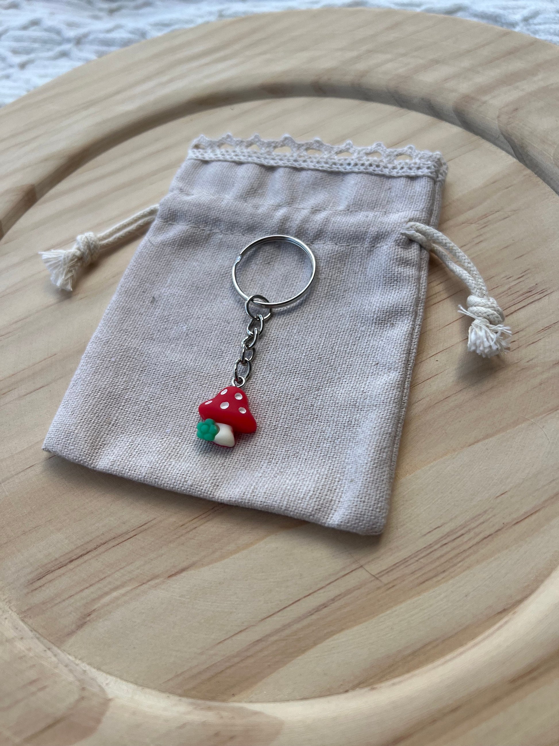 Red Mushroom Keychain, Silver Keychains, Fun Keychains, Trendy Keychains, Bag Accessories, Mushroom Accessories, Gifts for Her