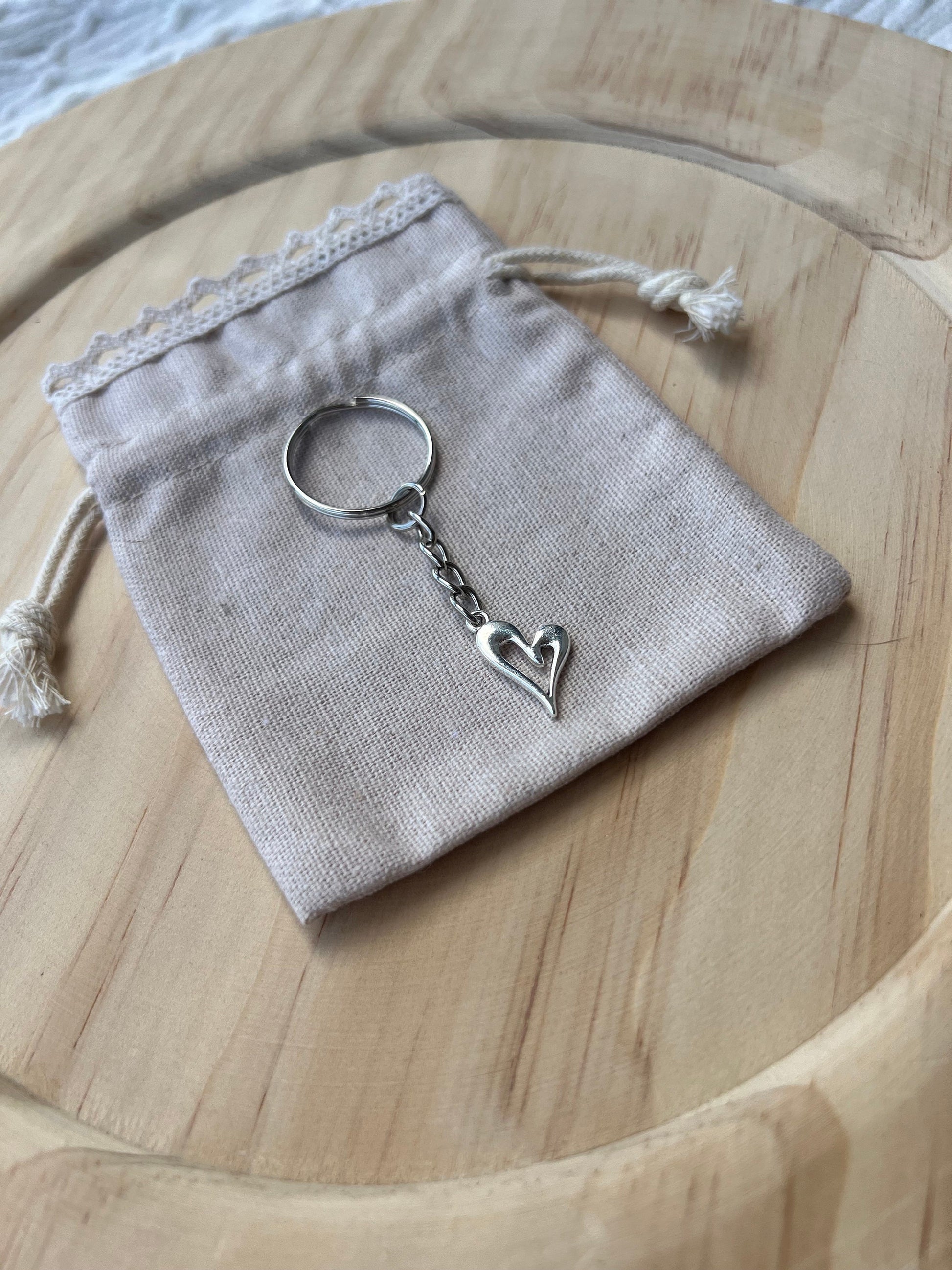 Silver Heart Keychains, Silver Keychain, Silver Accessories, Silver, Dainty Accessories, Gifts for Her, Valentines Day Gifts