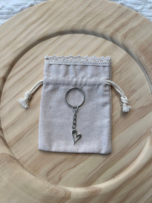 Silver Heart Keychains, Silver Keychain, Silver Accessories, Silver, Dainty Accessories, Gifts for Her, Valentines Day Gifts