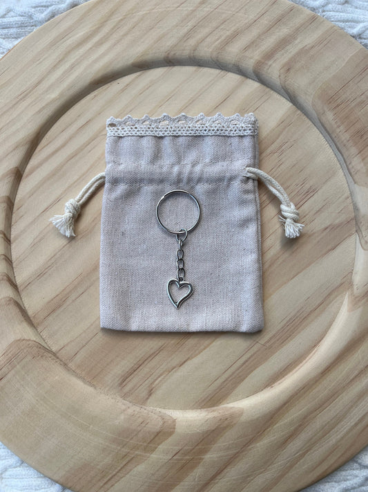 Silver Heart Keychain, Silver Keychain, Silver Accessories, Silver, Dainty Accessories, Gifts for Her, Valentines Day Gifts