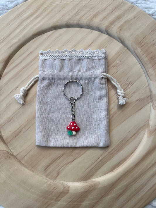 Red Mushroom Keychain, Silver Keychains, Fun Keychains, Trendy Keychains, Bag Accessories, Mushroom Accessories, Gifts for Her